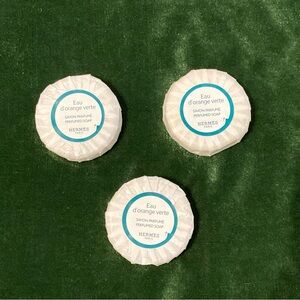 NWT 3 Hermès Eau d'Orange Verte Perfumed Soap Set Minis